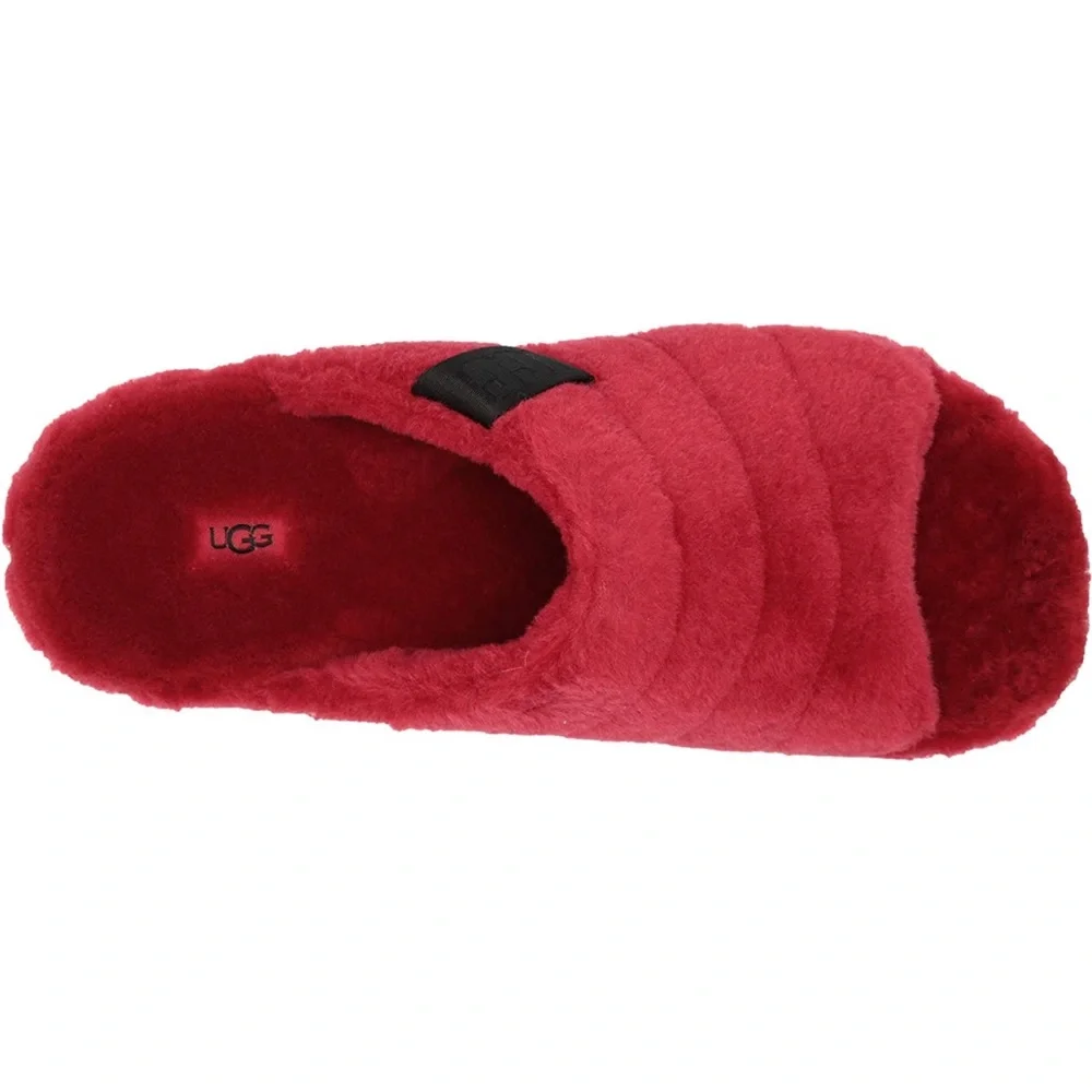 MENS UGG Fluff You Red Slippers - Picture 4 of 10